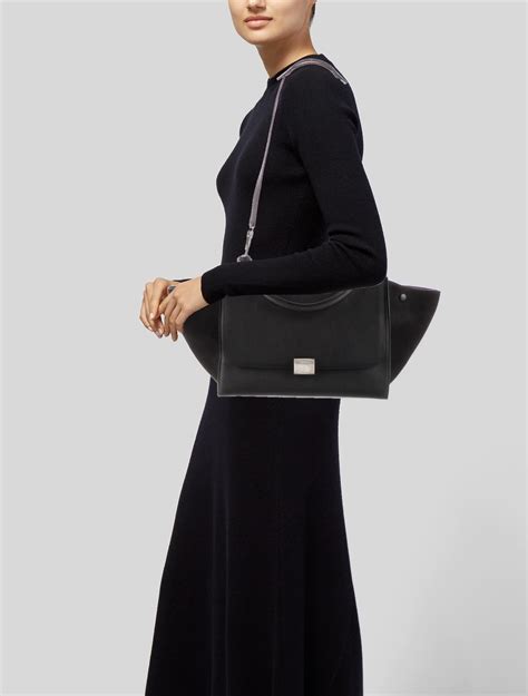 black trapeze bag celine|celine pouch with strap.